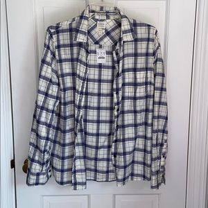 Blue and White Checkered Button Down